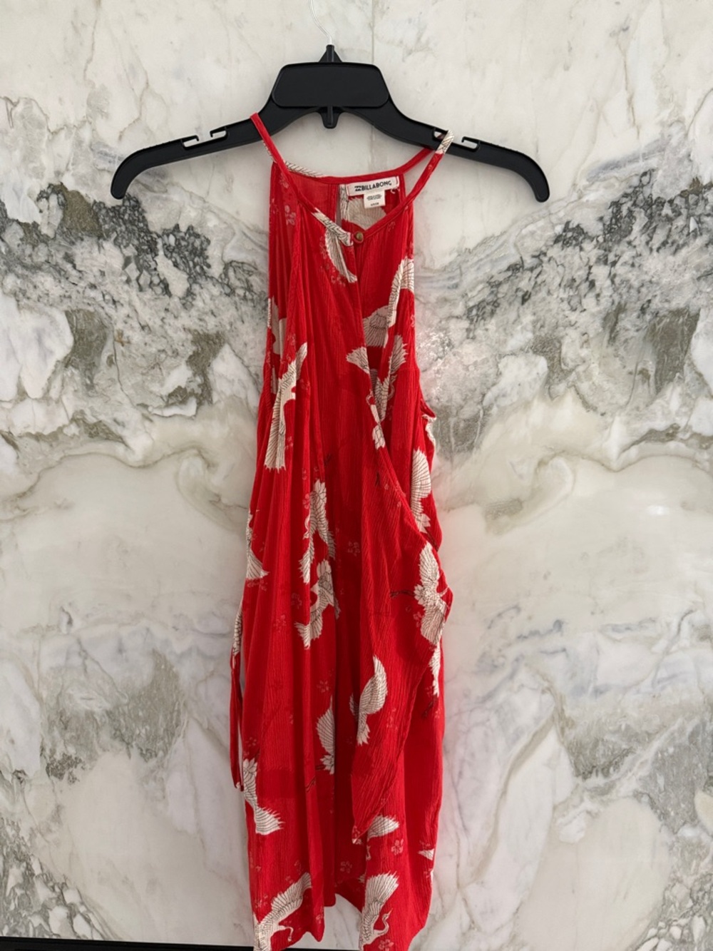 Billabong Red Crane Print Sundress